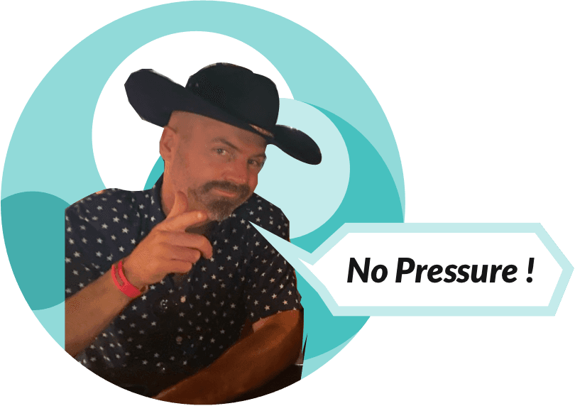 Patrick hat tip saying no pressure